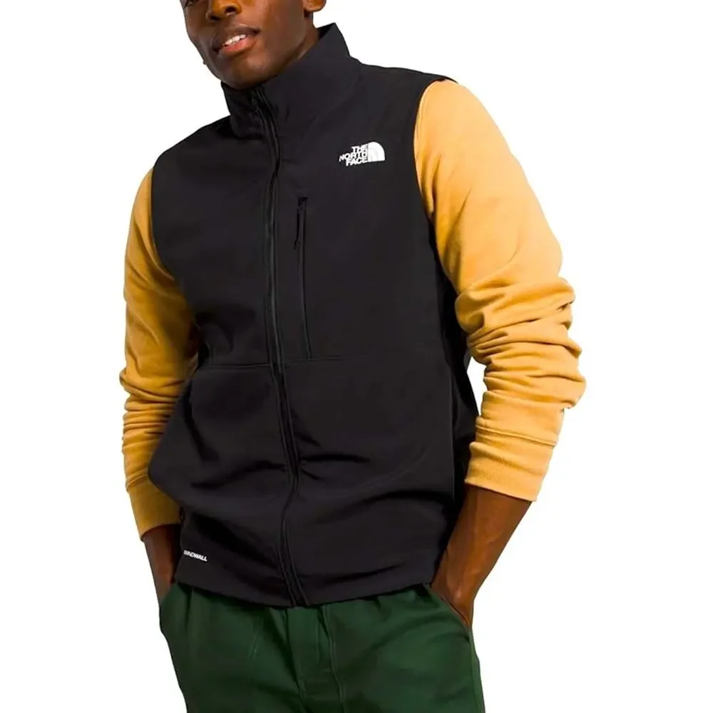 The North Face Black Vest with Yellow W Logo